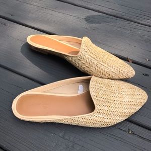 Wheat Basket Weave Mules